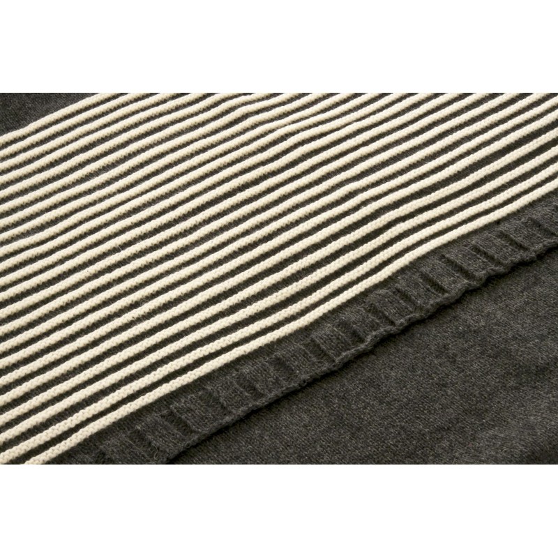 Megztas Merino vilnos pledas Stripe Megztas Merino vilnos pledas Stripe
