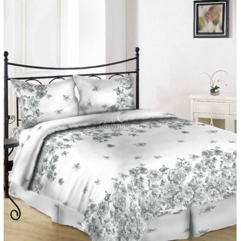 Satininis patalynės komplektas 201610 White